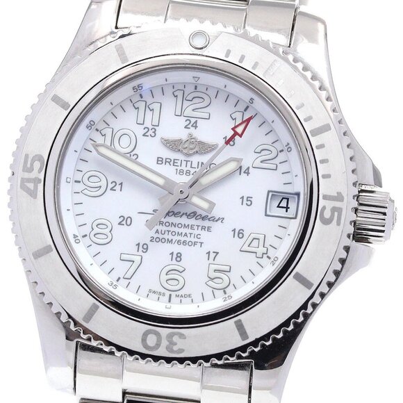 BREITLING Super Ocean II 36 A17312 Date White Dial Automatic Ladies Watch_870524 - Picture 1 of 7